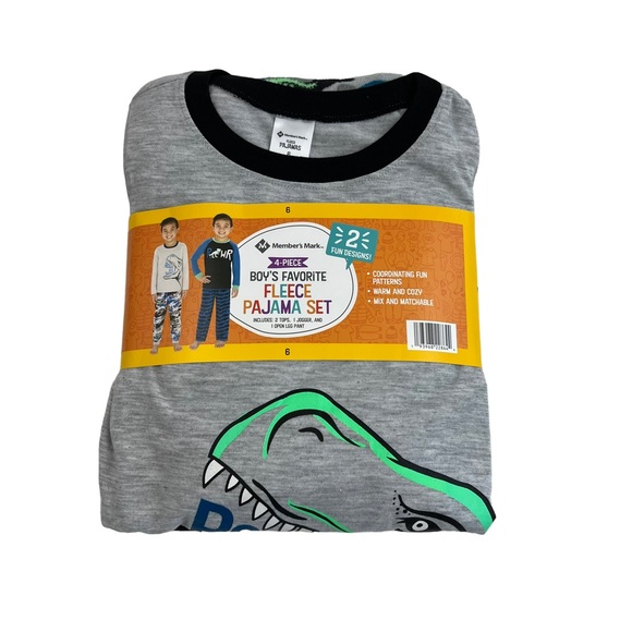 NWT 2 Pack- Dinosaur Long Sleeve and Pants Pajama Set Size 6 - Picture 1 of 9